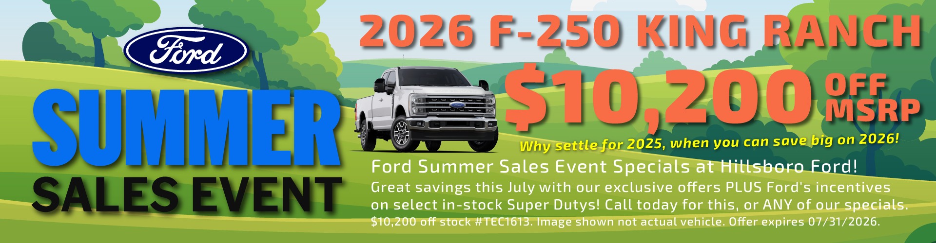 Hillsboro Ford Sales Special - HUGE Savings on In-Stock 2026 Super Duty Models!
