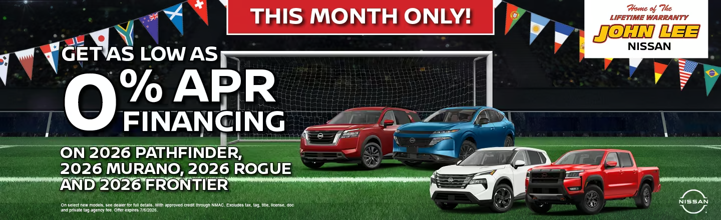 New 2026 Nissan Pathfinder, Rogue, Murano & Frontier Special