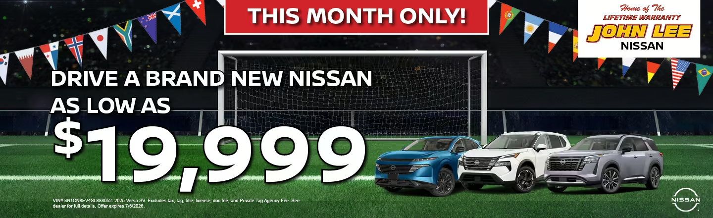 Brand New Nissan As Low As $19,999