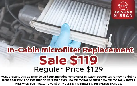Coupon for In-Cabin Air Filter Replacement Special 