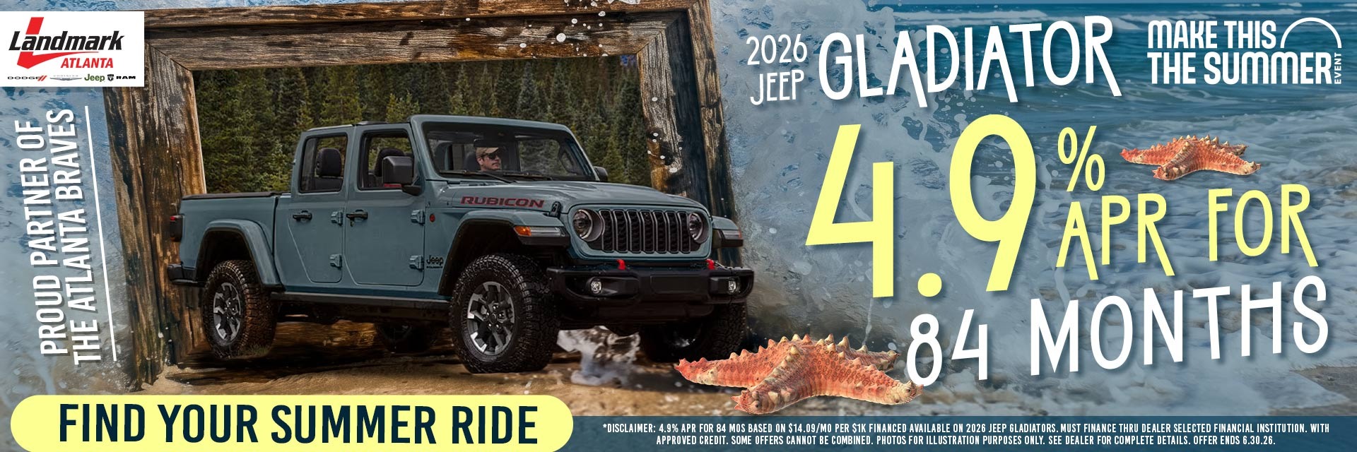 2026 Jeep Gladiator - 4.9% APR For 84 MOs