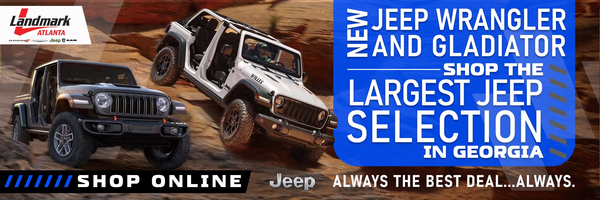 New Jeep Gladiator and Wrangler - Shop the Largest Jeep Selection in Georgia