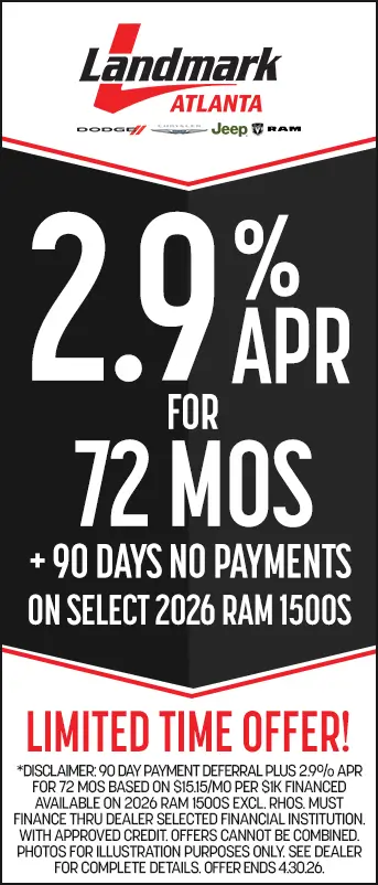 2.9% APR for 72 months