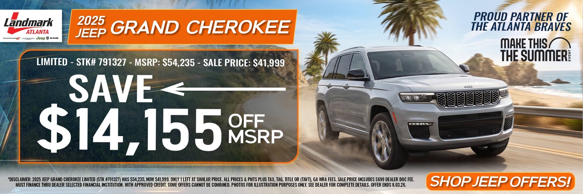 2025 Jeep Grand Cherokee Limited - Save $14,155 Off MSRP