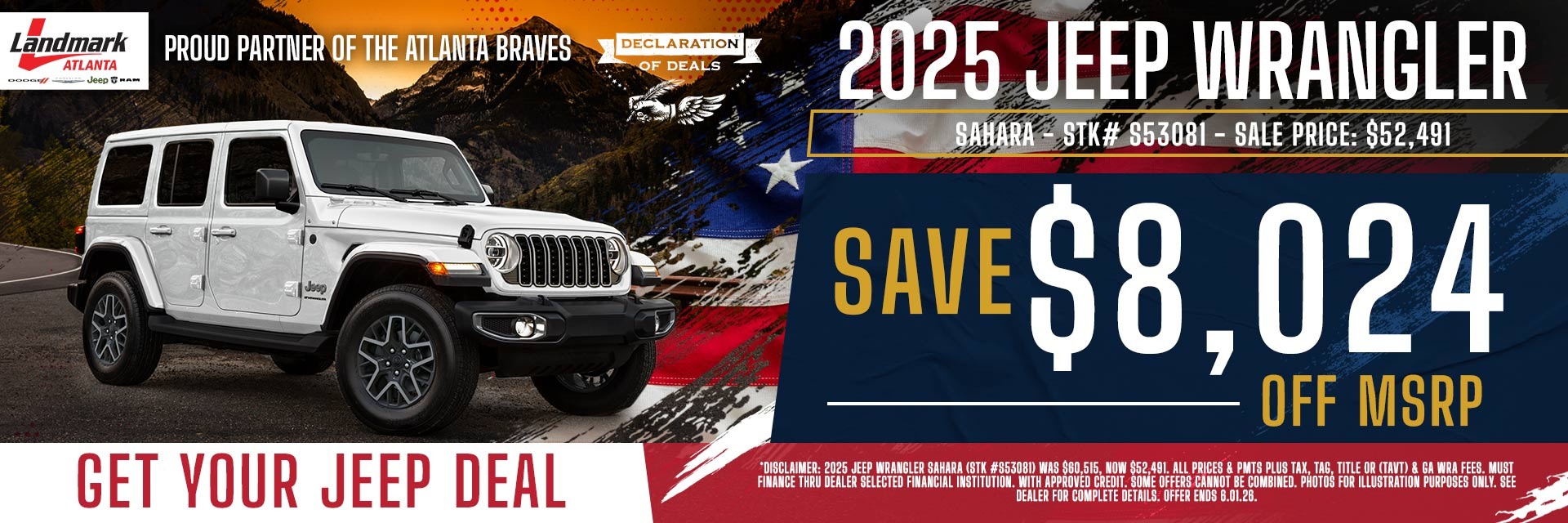 2025 Jeep Wrangler Sahara - Save $8,024 Off MSRP