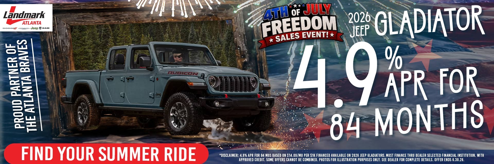 2026 Jeep Gladiator - 4.9% APR For 84 MOs