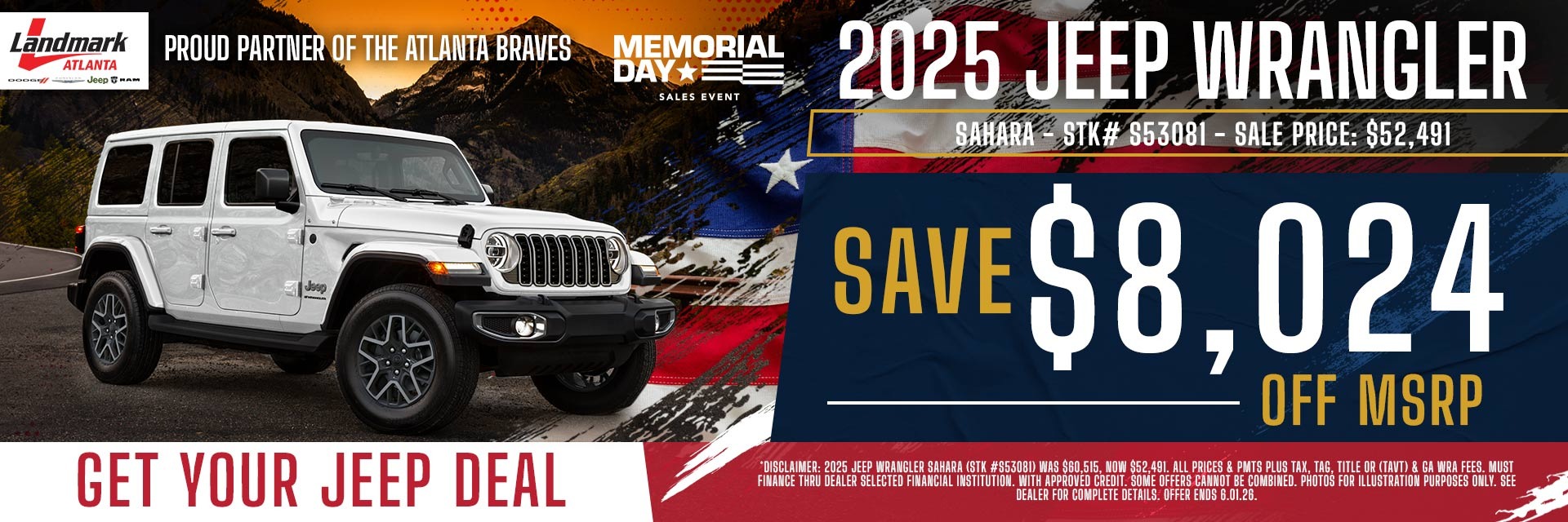 2025 Jeep Wrangler Sahara - Save $8,024 Off MSRP