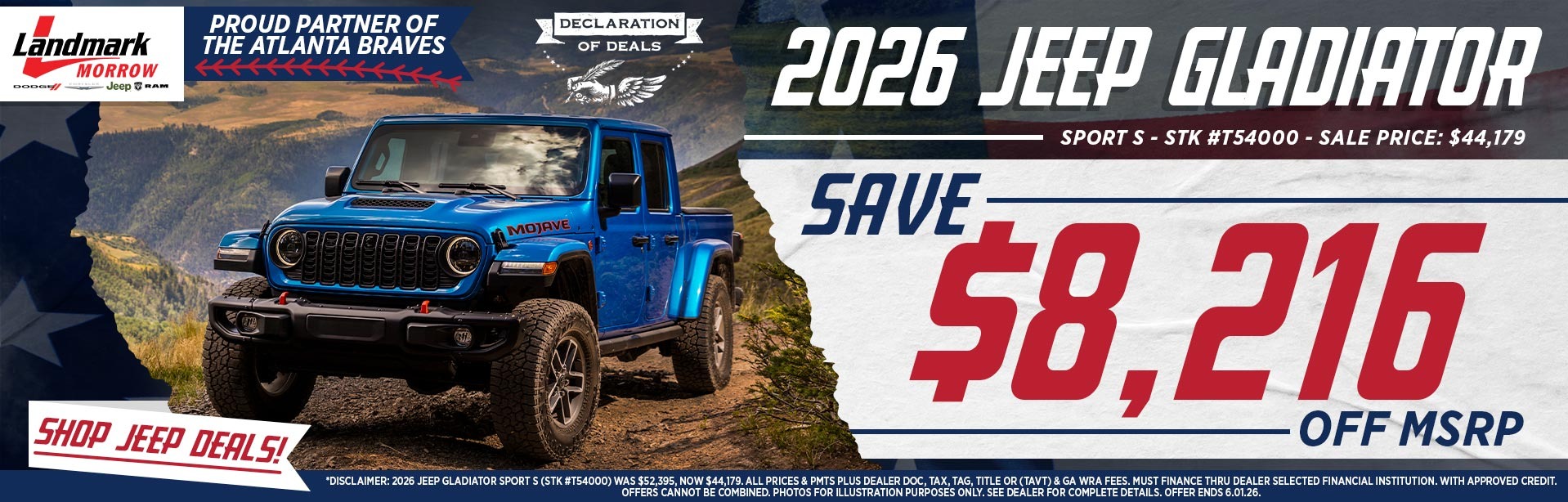 2026 Jeep Gladiator Sport S - Save $8,216 Off MSRP