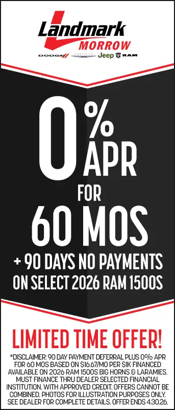 0% APR for 60 Months Ram