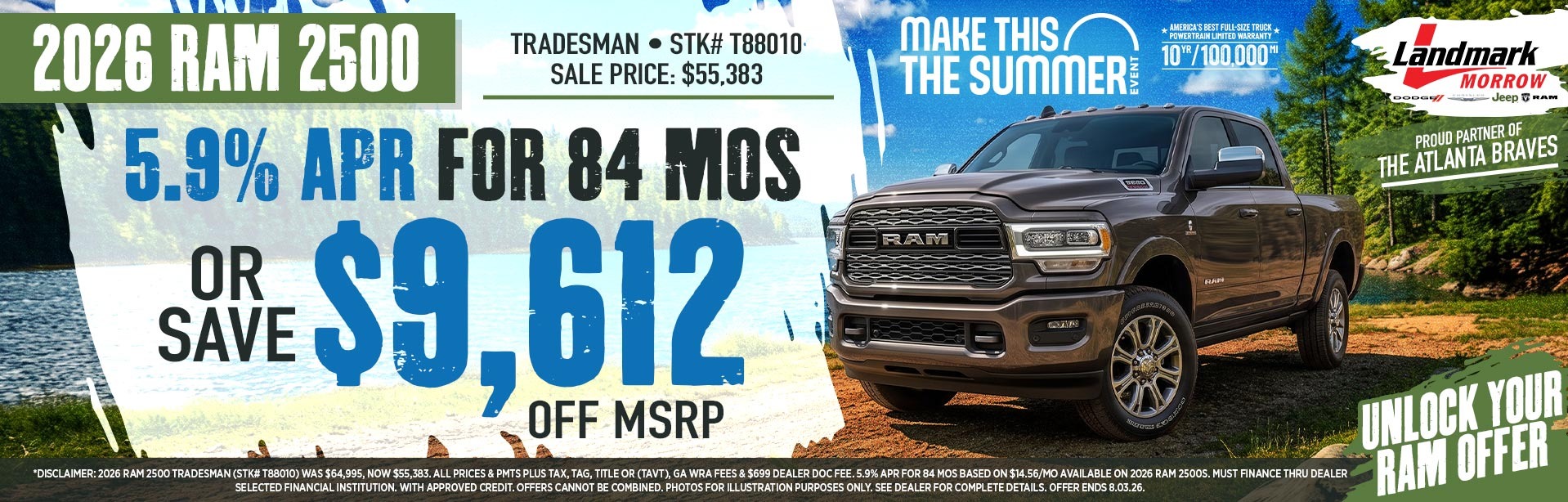 2026 Ram 2500 Tradesman - Save $9,612 Off MSRP OR 5.9% APR For 84 MOs