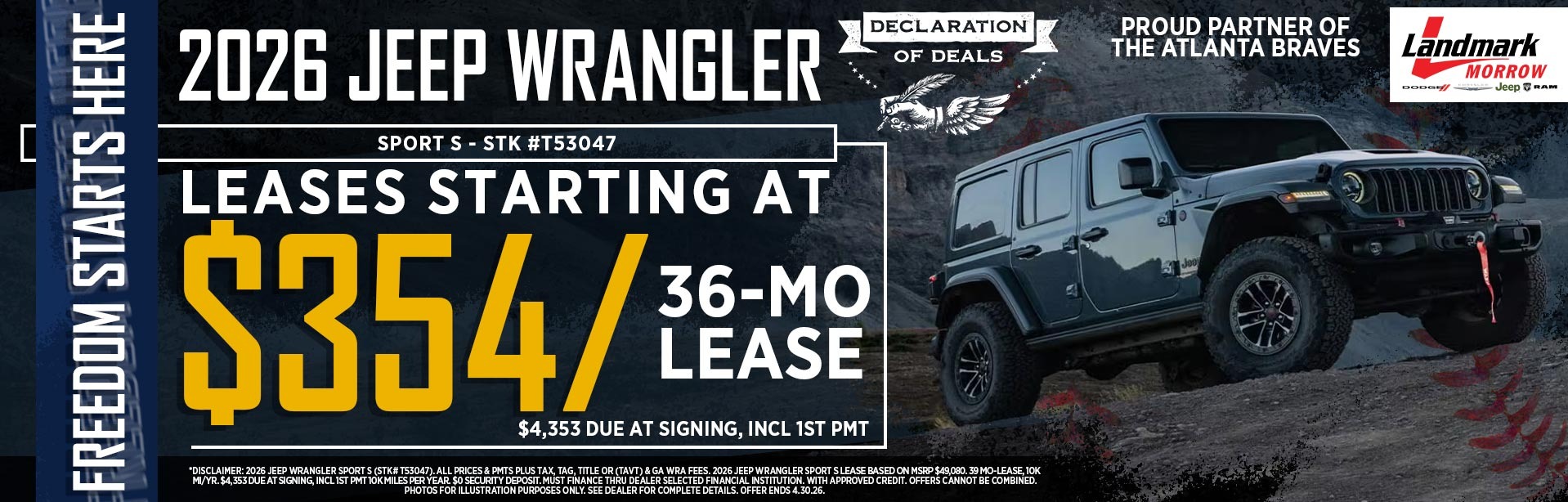2026 Jeep Wrangler - Leases Starting At $354/mo For 36 MOs