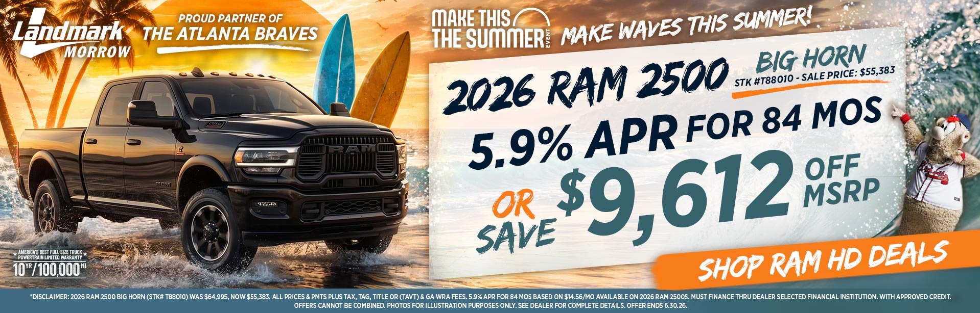 2026 Ram 2500 Big Horn - Save $9,612 Off MSRP OR 5.9% APR For 84 MOs
