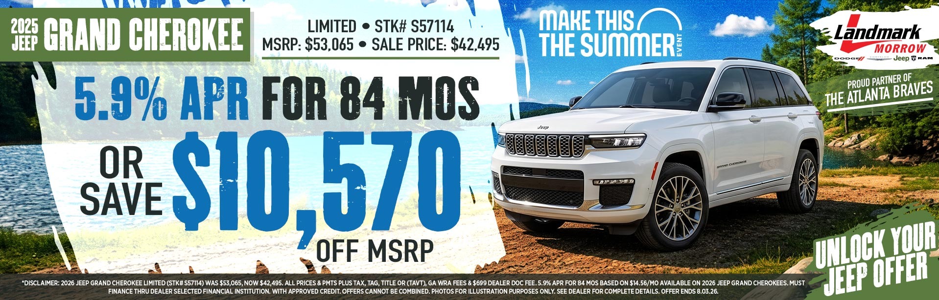 2025 Jeep Grand Cherokee - Save $10,570 Off MSRP OR 5.9% APR For 84 MOs