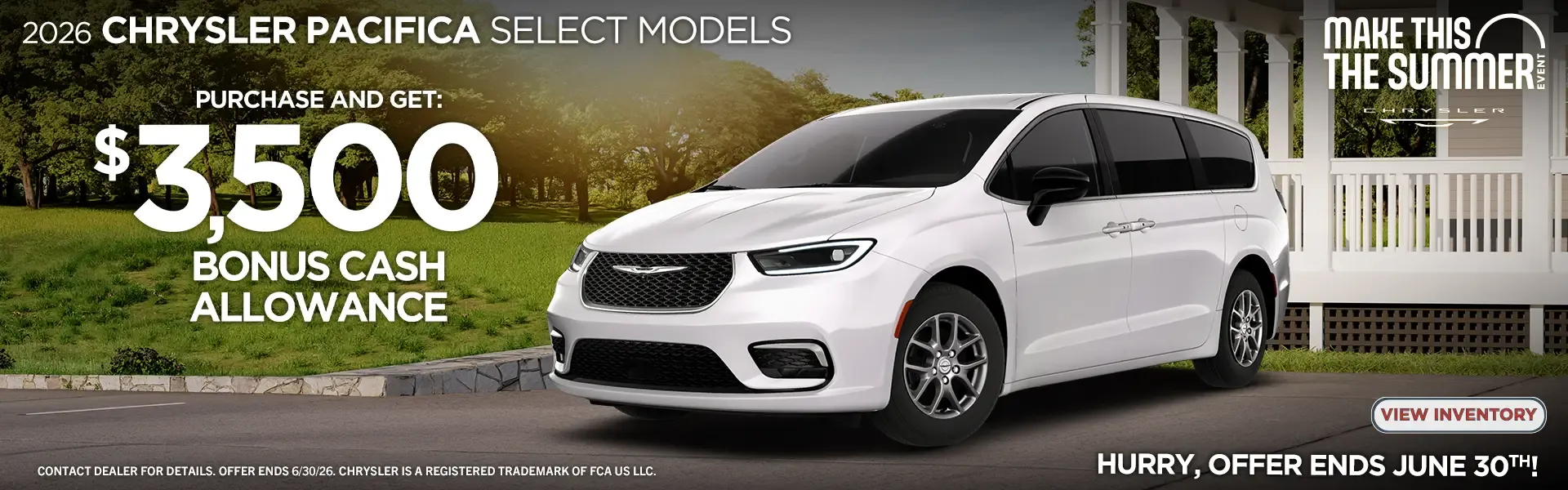 New 2026 Chrysler Pacifica Special