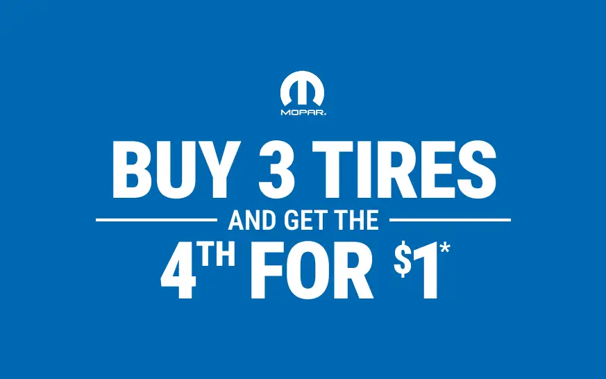 Coupon for Buy 3 Tires And Get The 4th For $1 