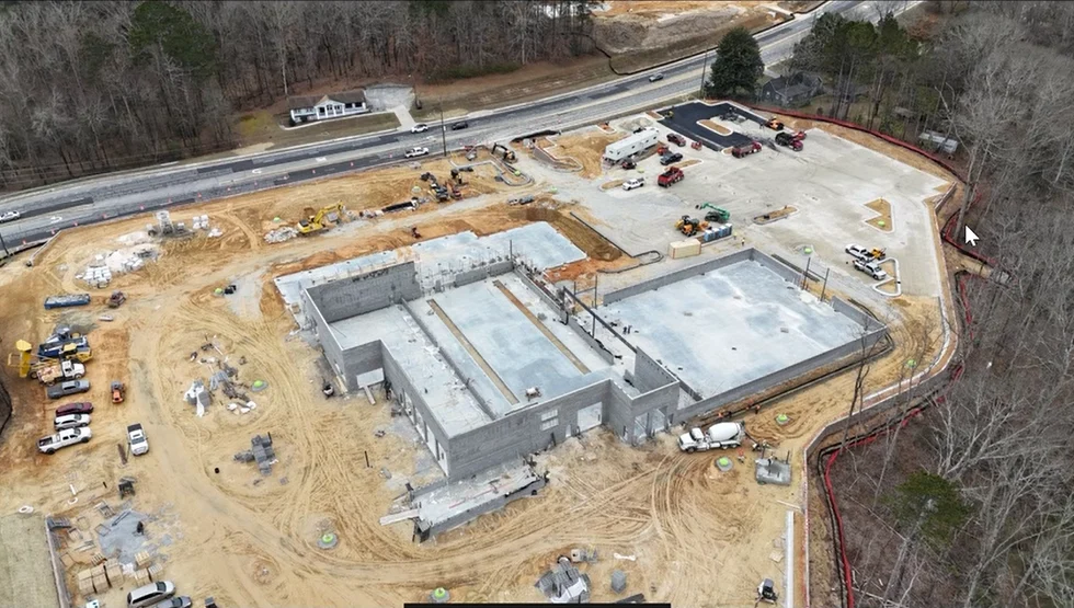 Aerial view of new Mercedes-Benz of Atlanta Northeast Buford location under construction, opening September 2026