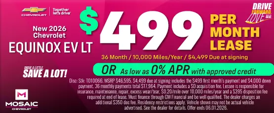 Special offer on 2026 Chevrolet Equinox EV 2026 Chevrolet EQUINOX EV LT