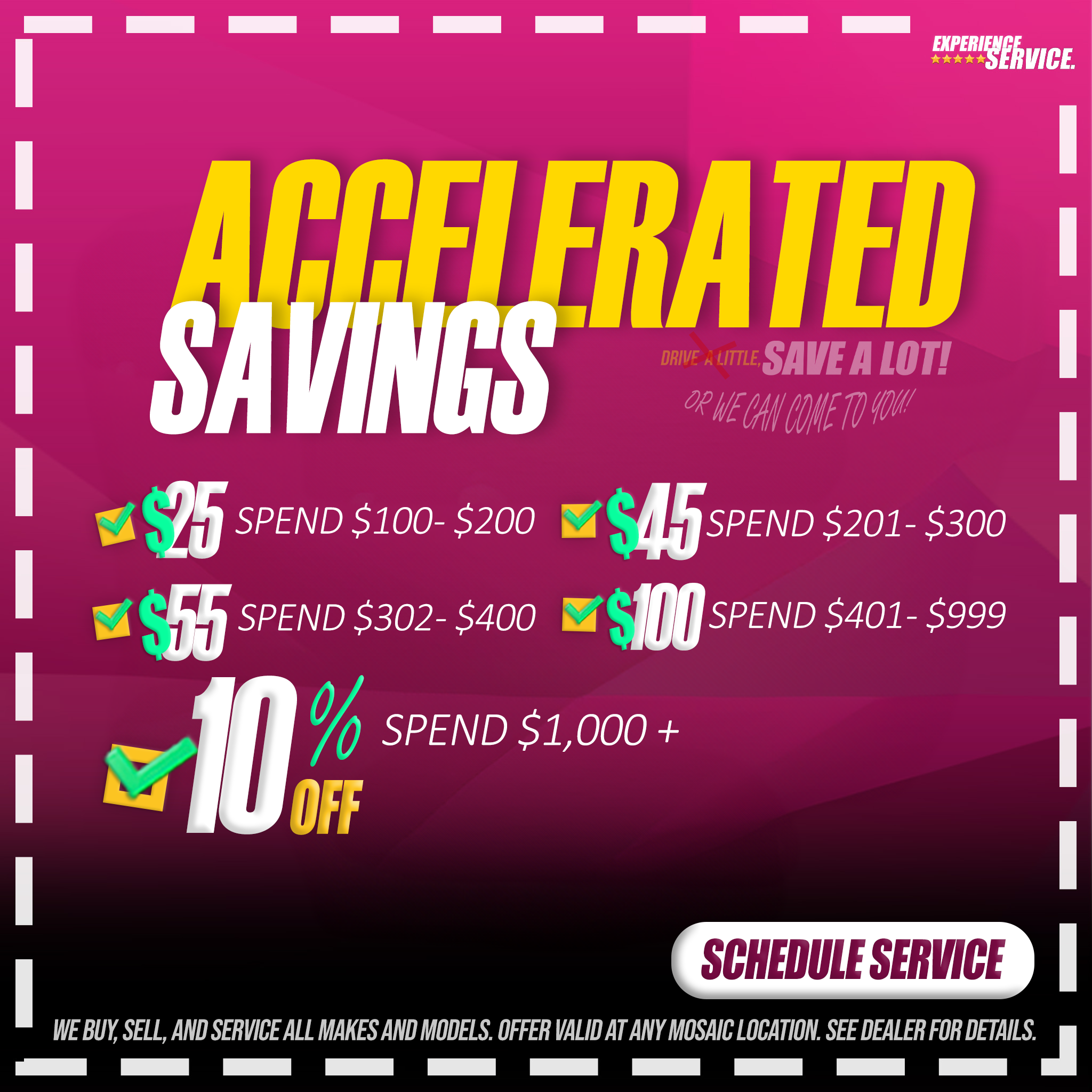 Coupon for Accelerated Savings 