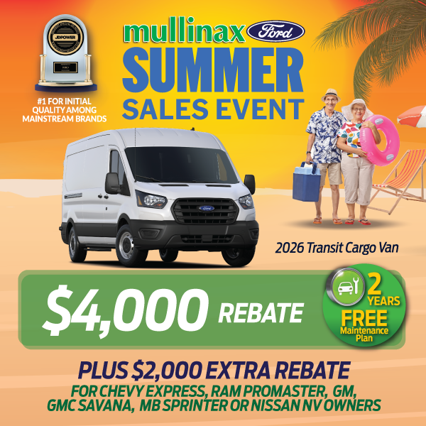 Special offer on 2025 Ford  2026 Transit Cargo Van