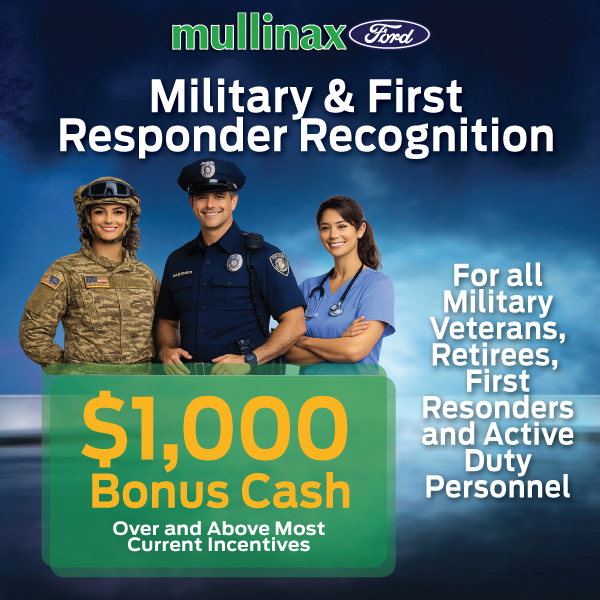 Special offer on 2026 Ford Explorer Military & First Responder Recognition!
