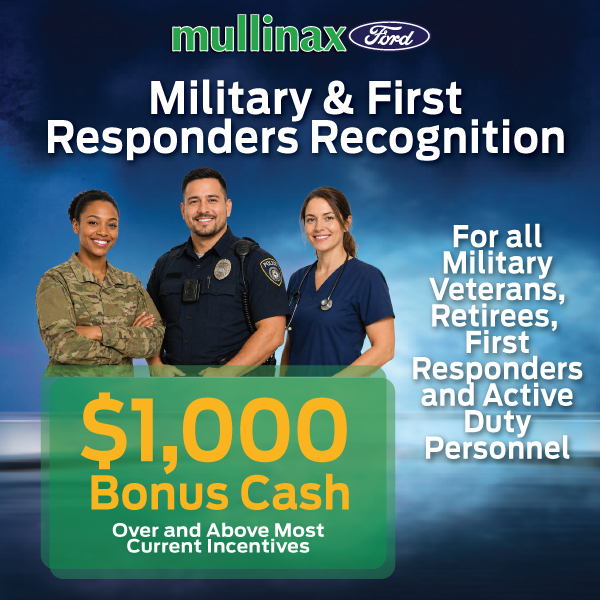 Special offer on 2025 Ford  Military & First Responder Recognition!