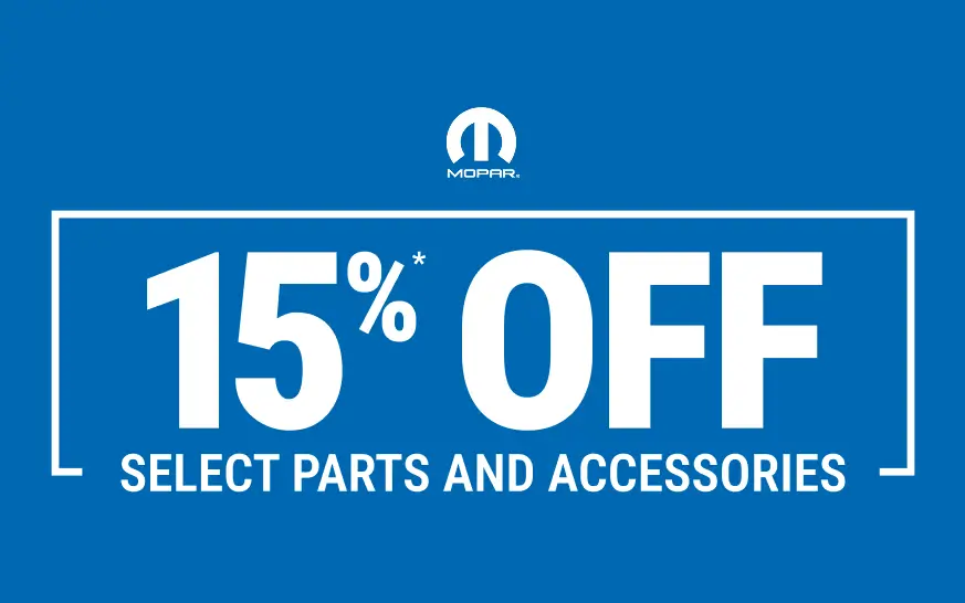 Coupon for 15% Off Select Parts And Accessories 