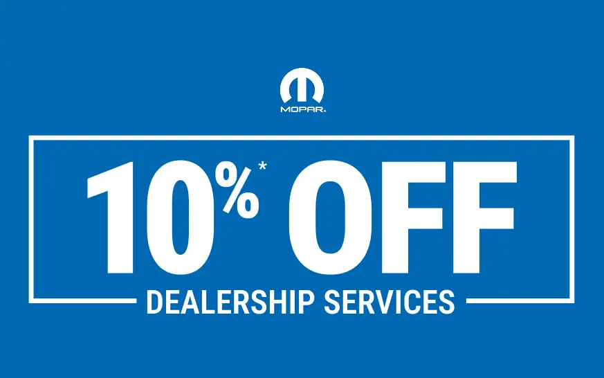 Coupon for 10% Off Dealership Services 
