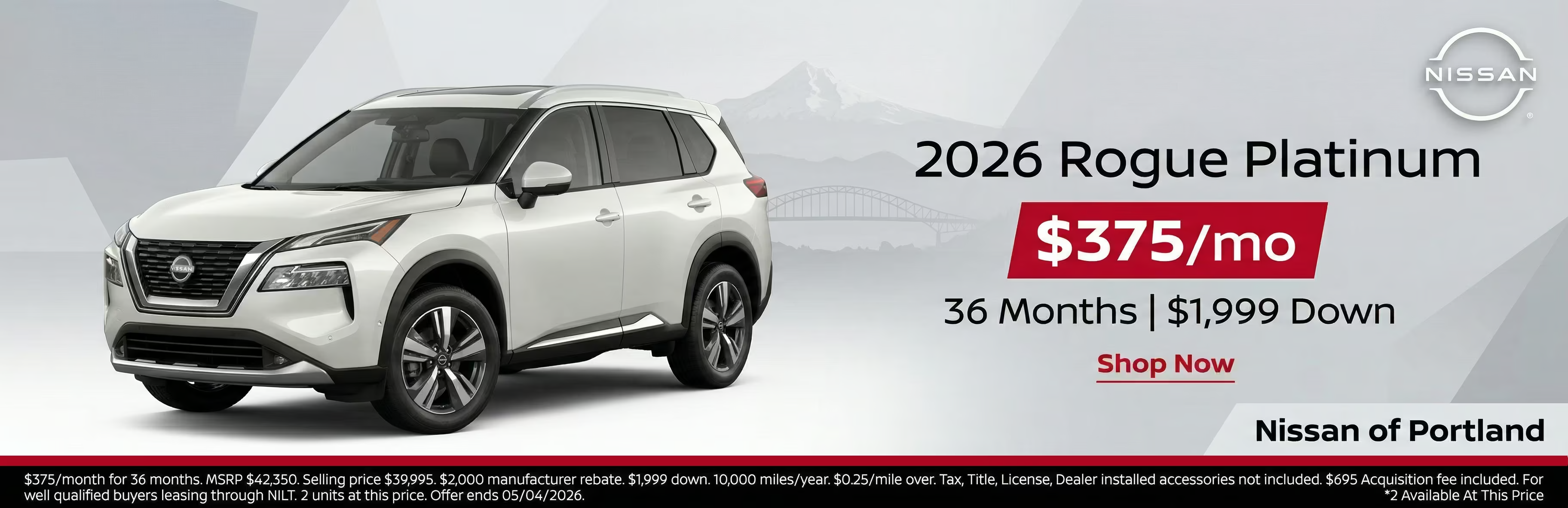 New 2026 Nissan Rogue Special