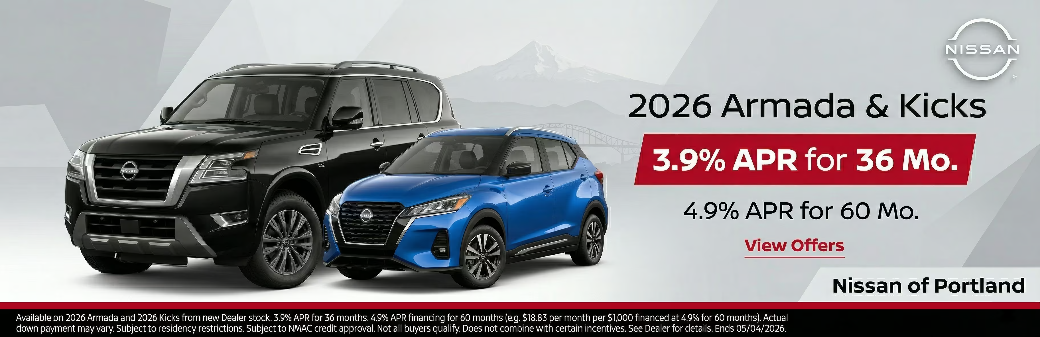 New 2026 Armada & Kicks Special