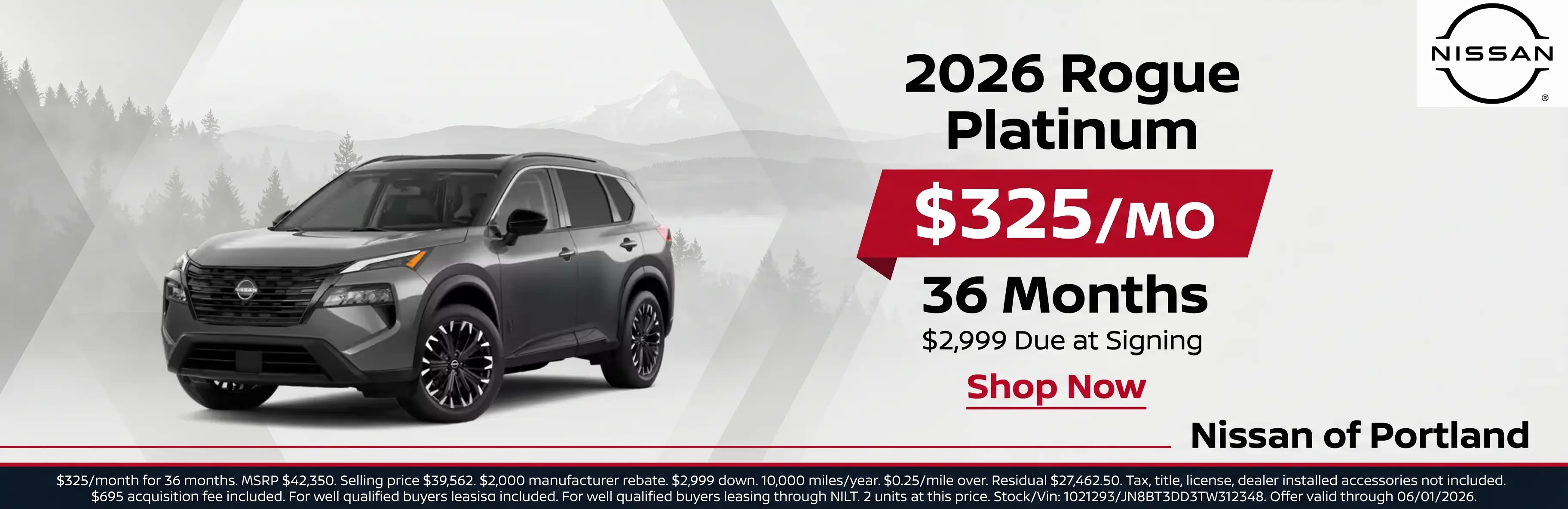 Special offer on    2026 Rogue Platinum