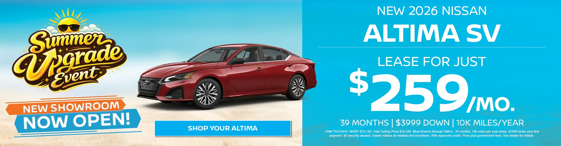 New 2026 Nissan Altima Special