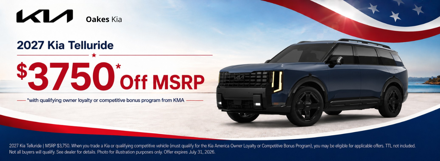 Oakes Kia July Incentives