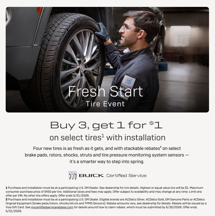 Coupon for Fresh Start Tire Event: Buy 3 Tires, Get 1 for $1 on select tires with installation