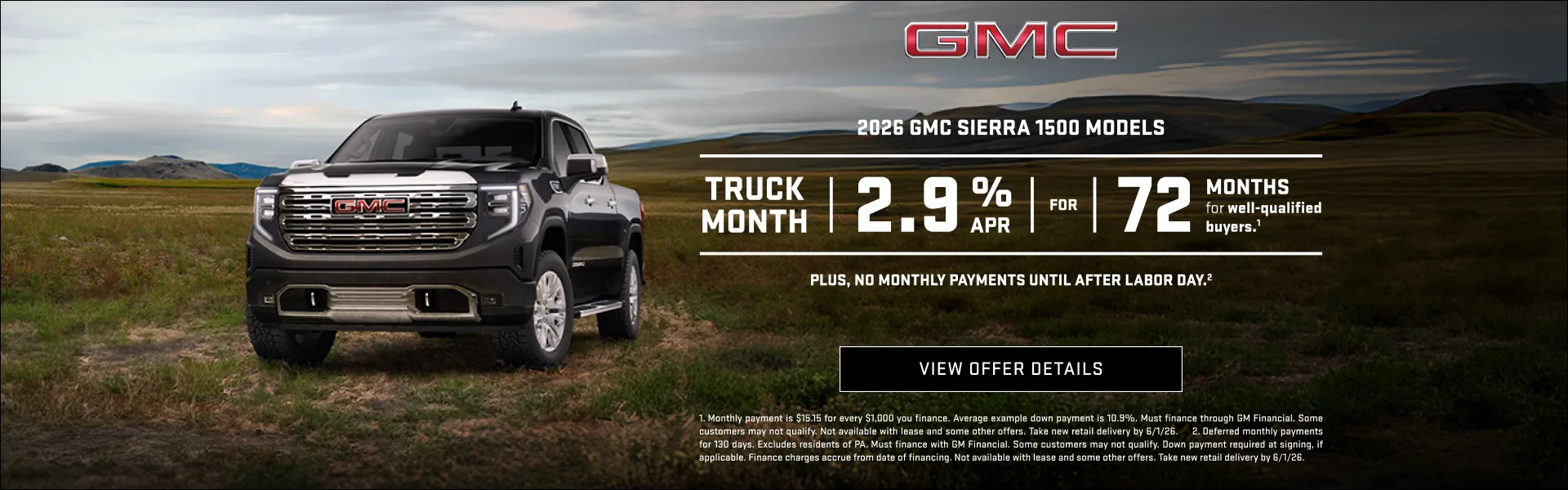 truck month gmc sierra offer