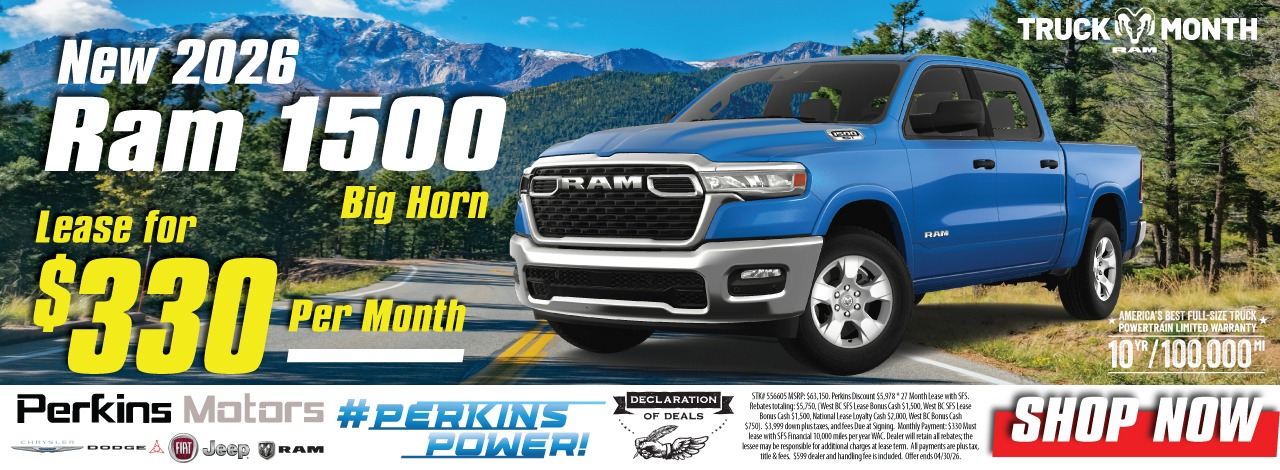 New Ram 1500 Big Horn Lease for $330 a month