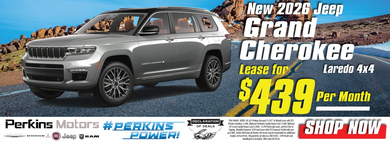 New 2026 Jeep Grand Cherokee Laredo for $439 a month