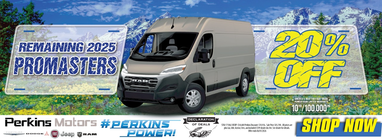New Ram Promaster 20% off