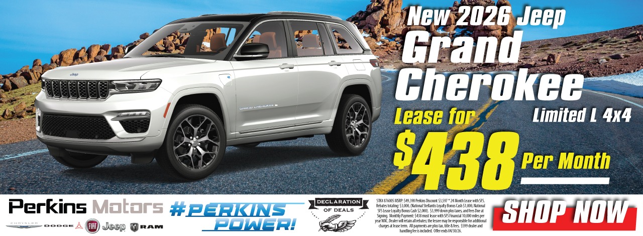 New 2026 Grand Cherokee L lease for 438 a month