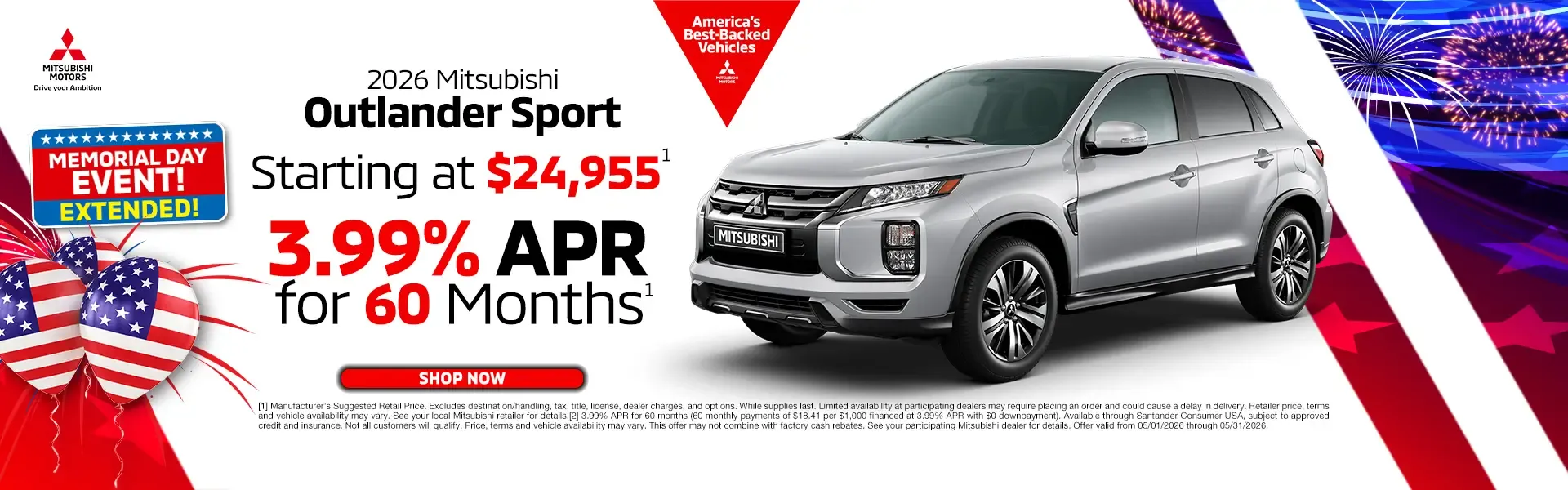 New 2026 Mitsubishi Outlander sport Special