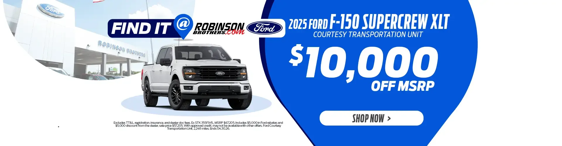2025 Ford F-150 XLT $10,000 Off MSRP