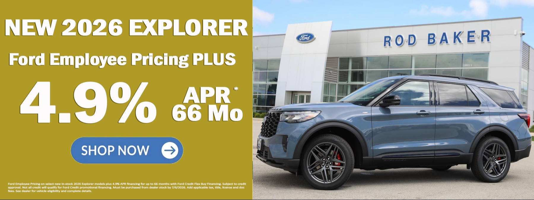 4.9% APR Financing on 2026 Explorer