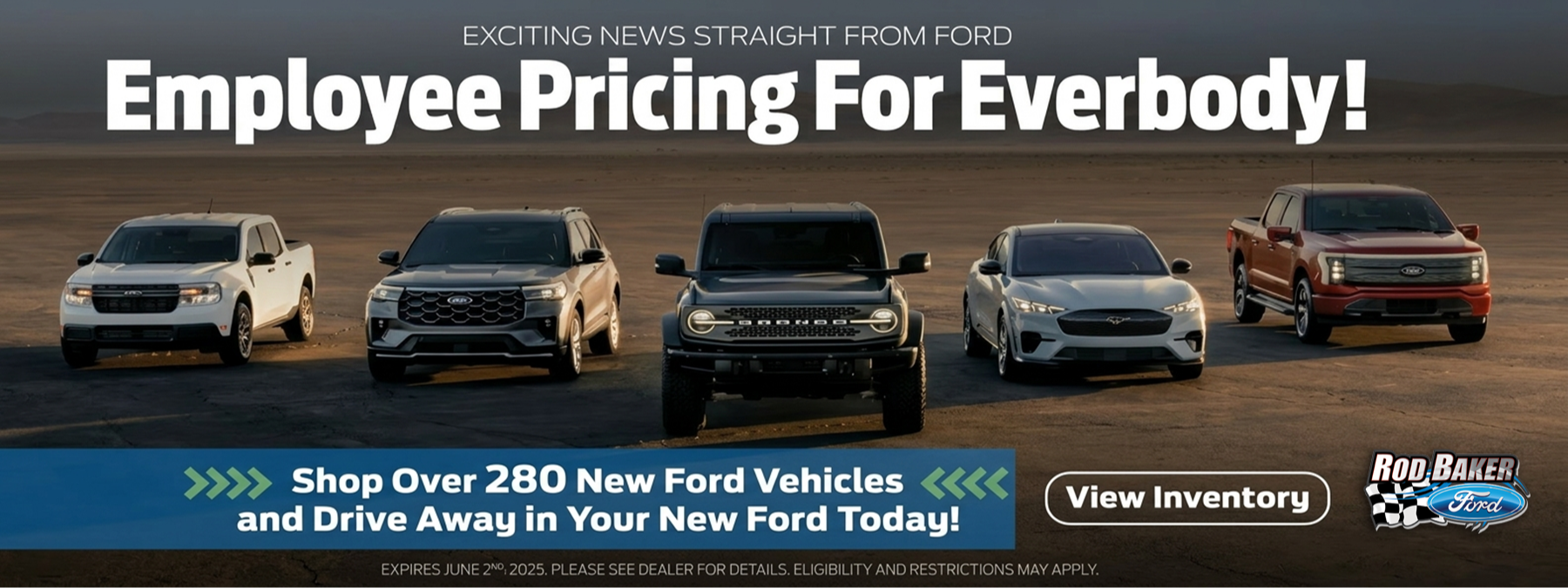 Ford Employee Pricing for All at Rod Baker Ford
