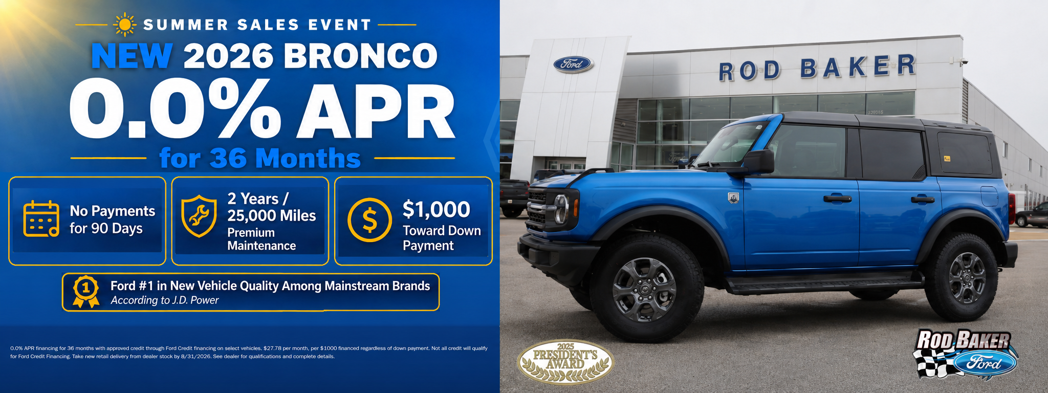 Summer Sales Event - 2026 Bronco