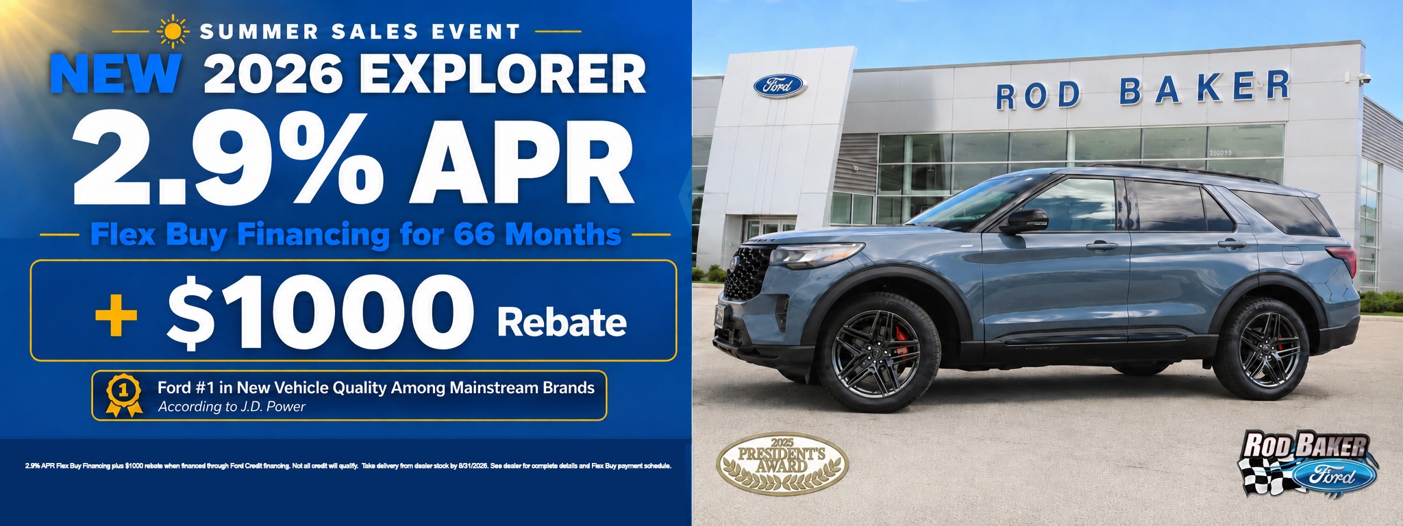 Summer Sales Event - Explorer Flex Buy Offer