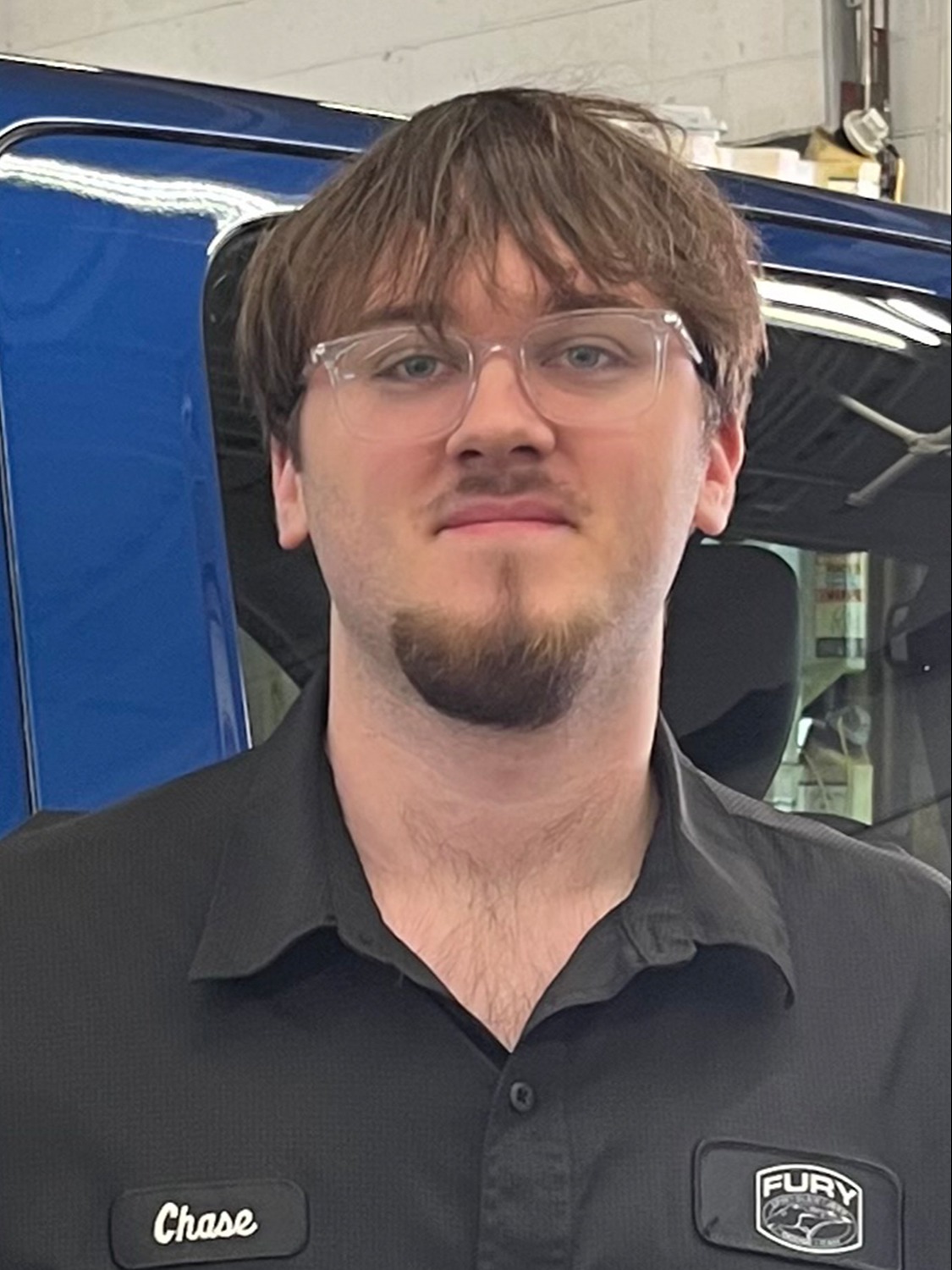 Union Light Duty Technician Chase Baars in Service at Fury Motors Saint Paul CDJR