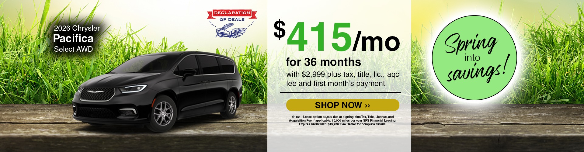 2026 Chrysler Pacifica Select AWD