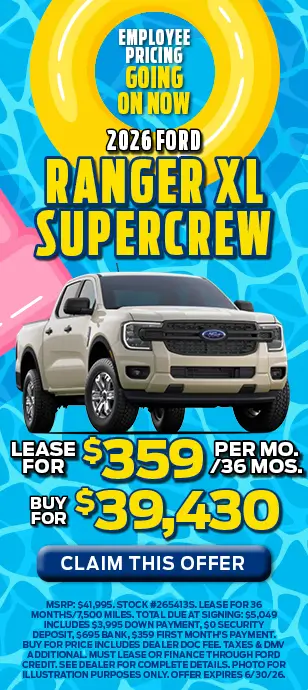 2026 Ford Ranger XL Supercrew Special at Sayville Ford
