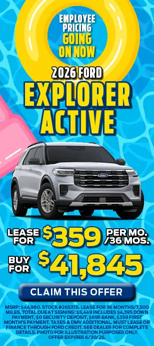 2026 Ford Explorer Active Special at Sayville Ford