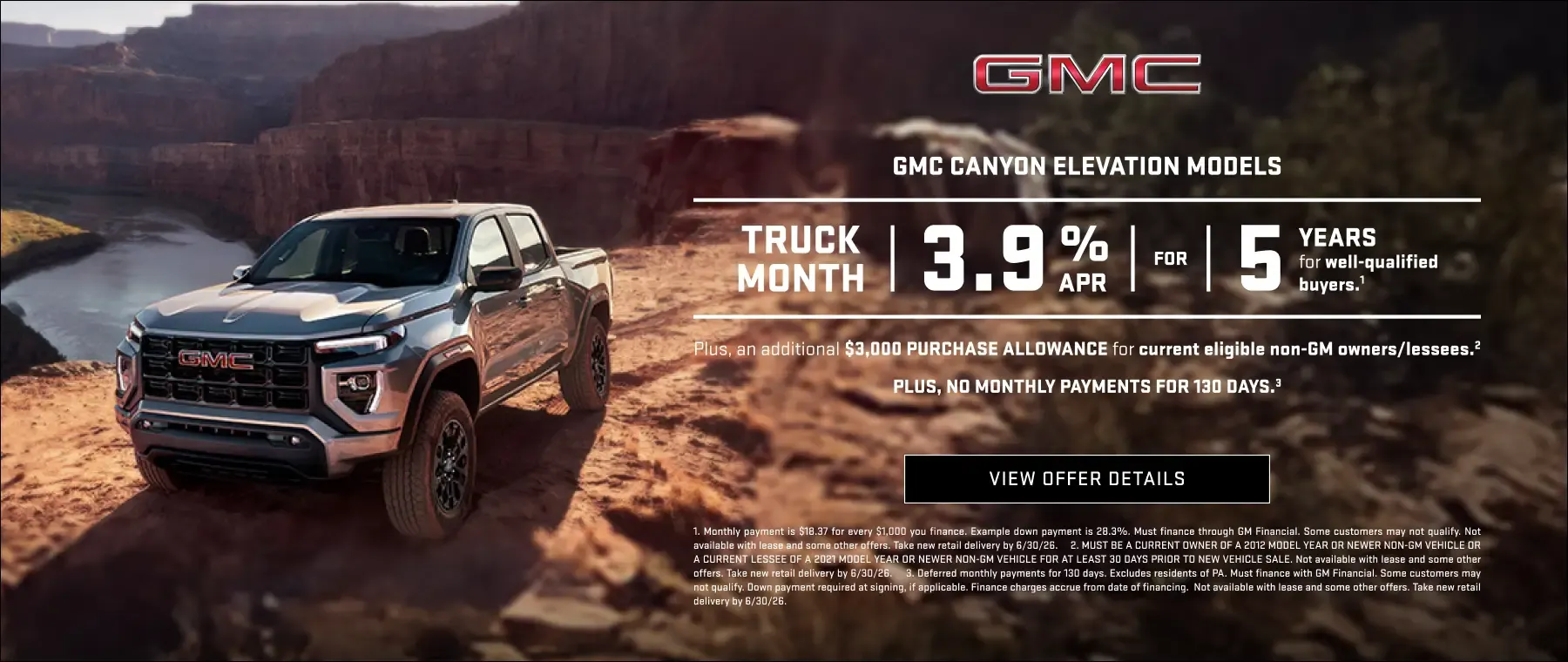 New 2026 GMC Canyon Special