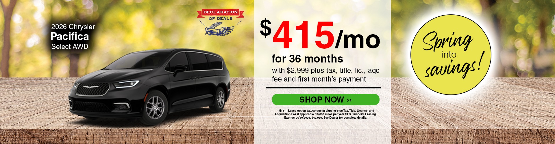 2026 Chrysler Pacifica Select AWD